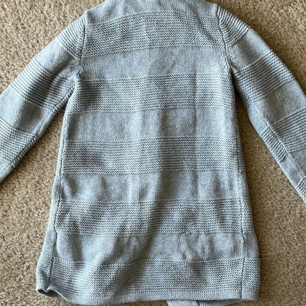 Gap toddler heather gray cotton knit sweater coat 4T